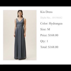 Bhldn dress. Size medium. Color hydrangea. Small alterations.